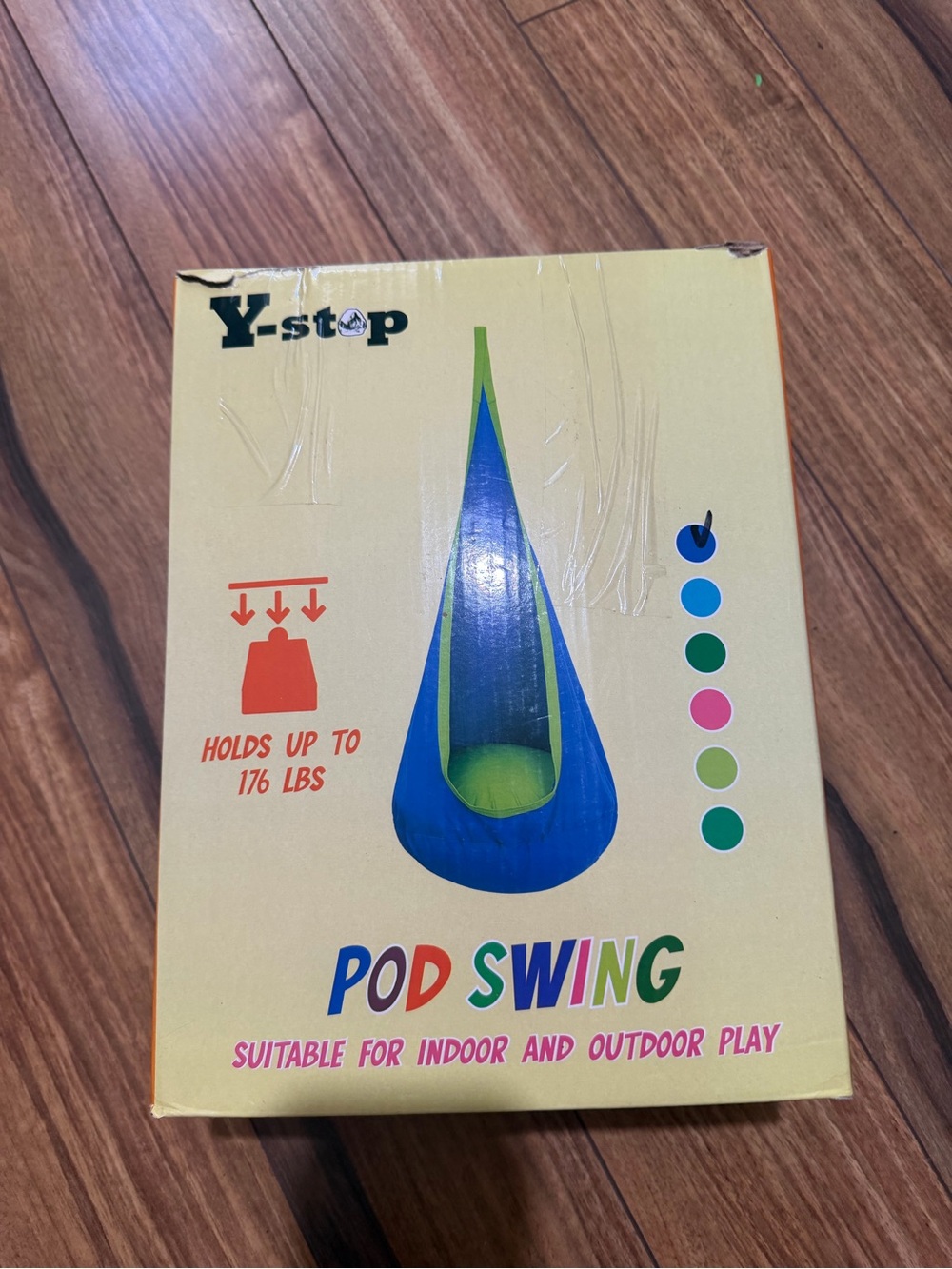 Blue Pod Swing for Kids - Hanging Cocoon Seat